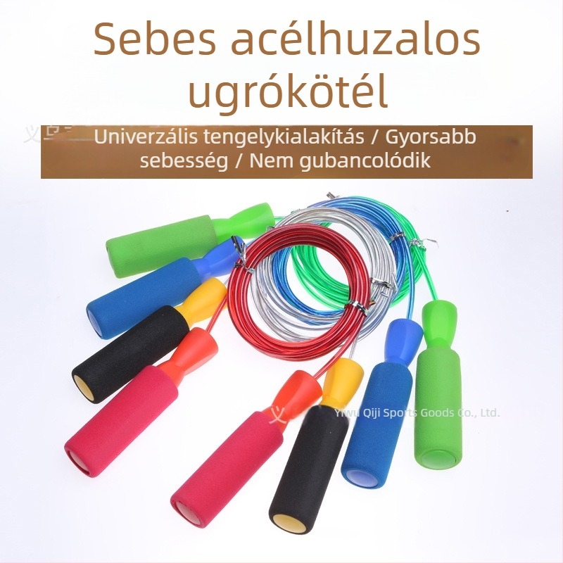Acéldrótból készült ugrókötél edzésre és zsírégetésre – professzionális kötél felnőtteknek és diákoknak