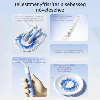 Dupla csapágyas gyors ugrókötél, állítható, általános és középiskolások számára