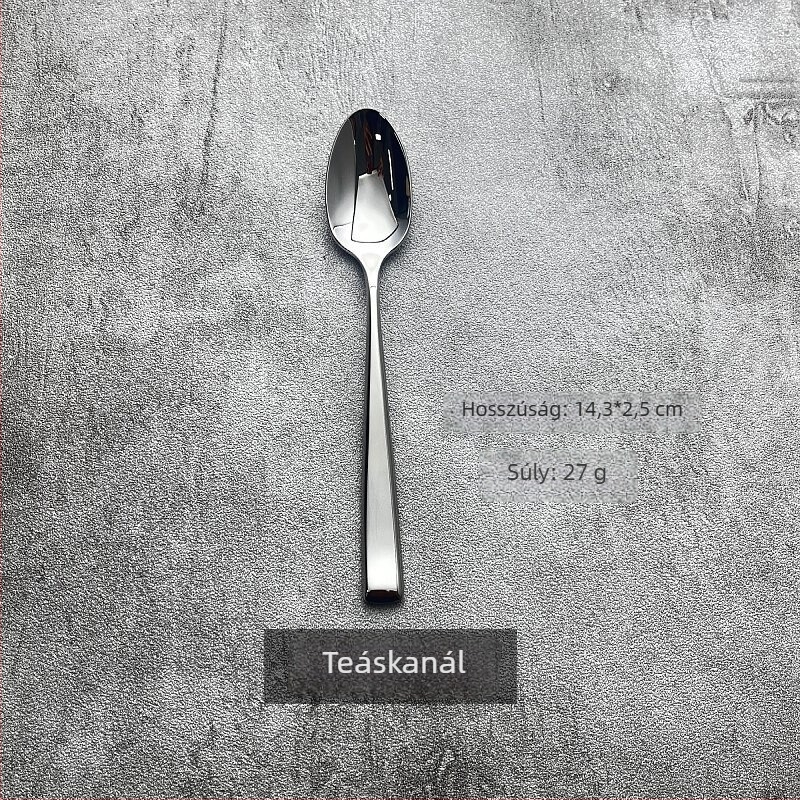 Négyszögletes fogantyújú evőeszköz-készlet, 304 rozsdamentes acélból, extrán vastag kés, villa és kanál steakhouse számára, étterembe és hotelbe