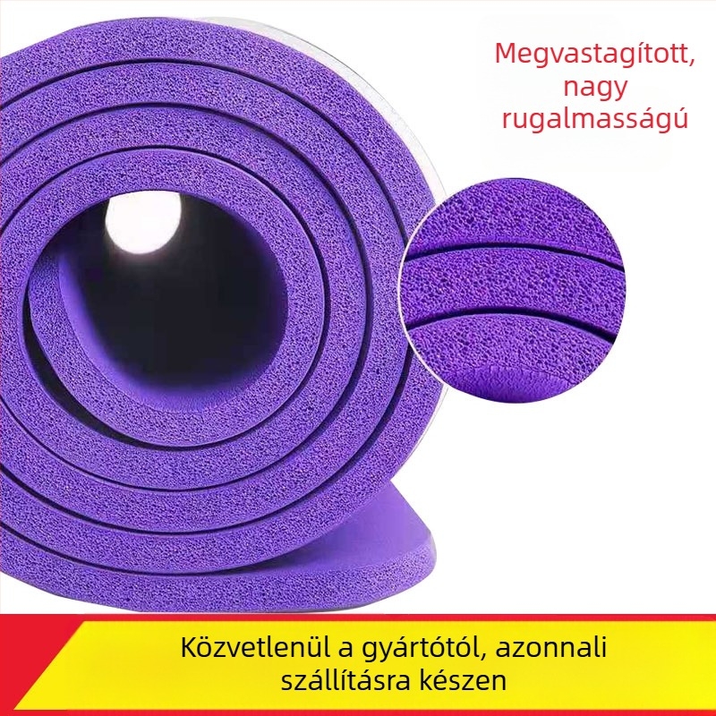 Nagy sűrűségű jóga matrac, szélesített és 15 cm vastag, csúszásmentes NBR edzőmatrac