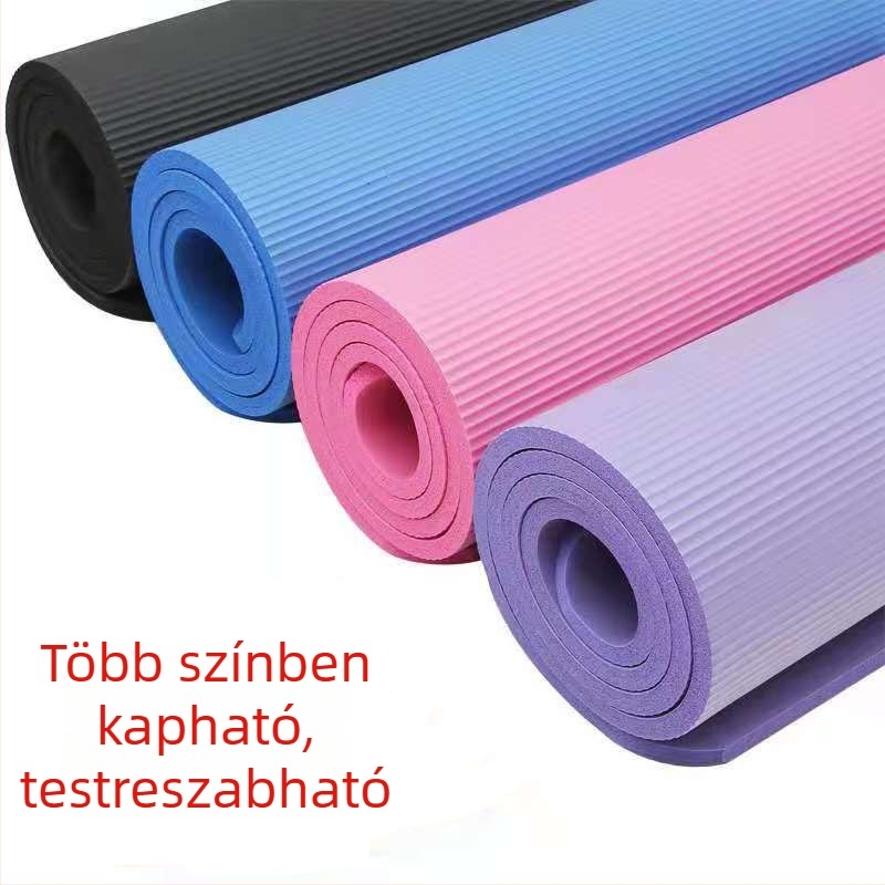 Nagy sűrűségű jóga matrac, szélesített és 15 cm vastag, csúszásmentes NBR edzőmatrac