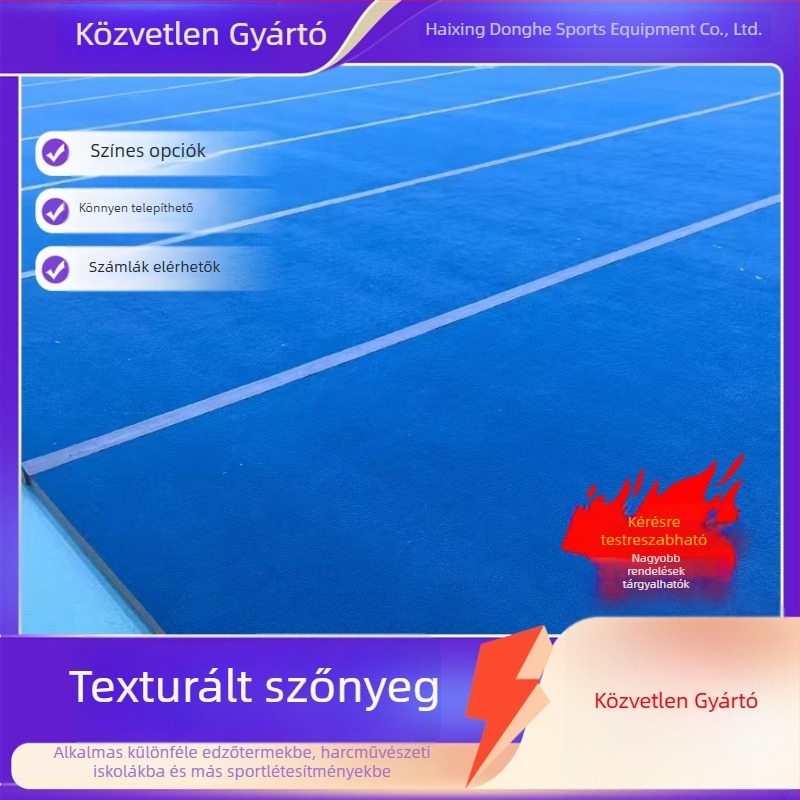 Megvastagított görgőmatrac bolyhos felülettel bokszhoz, harcművészetekhez, tornához, tánchoz és jóga gyakorláshoz