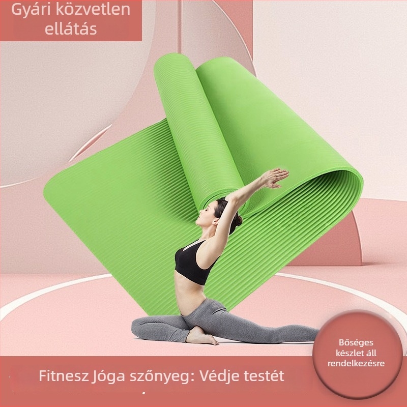 Többszínű tánc- és fitnesz matrac jóga matrac, 12,7 mm, kezdőknek, nőknek és férfiaknak, vastabb és szélesebb