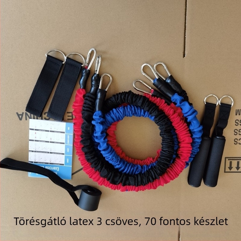 Latex feszítő készlet textil borítással, 11 részes, 70 lb