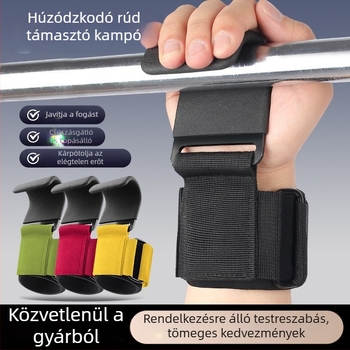 Súlyemelő horogcsuklóvédő, csúszásmentes fogás felhúzásokra és húzódzkodásokra, kézvédő, edzésellenállású szalag