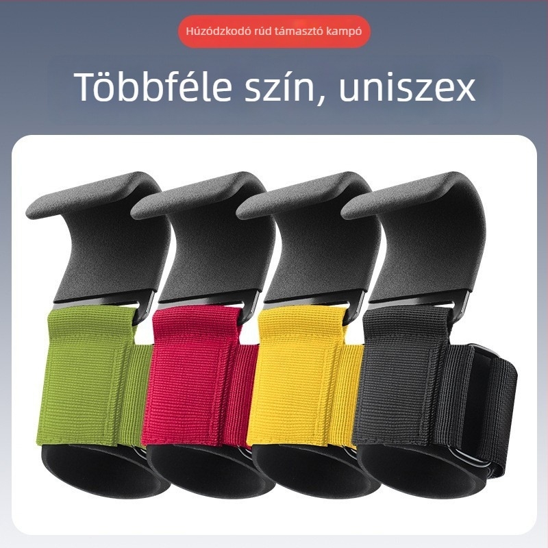 Súlyemelő horogcsuklóvédő, csúszásmentes fogás felhúzásokra és húzódzkodásokra, kézvédő, edzésellenállású szalag