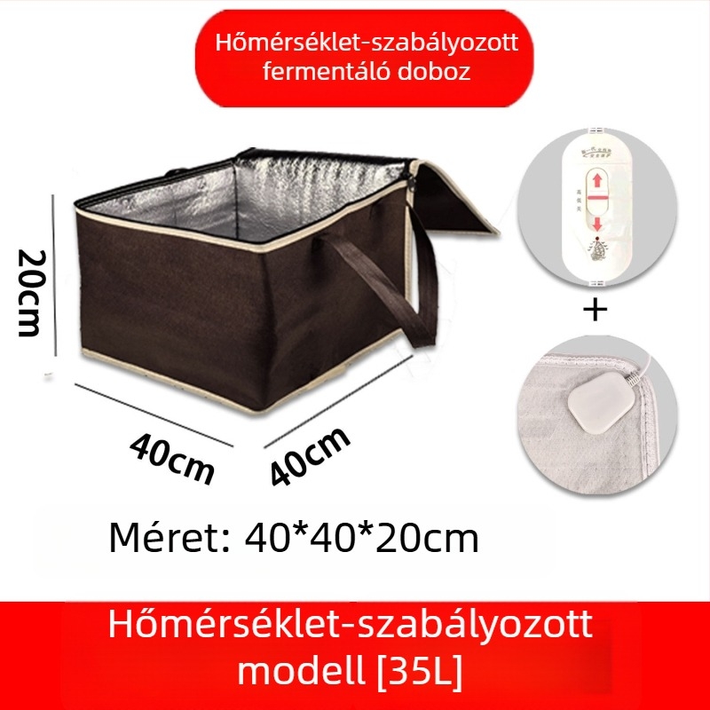 Multifunkcionális fermentációs doboz fűtéssel és szigeteléssel, tésztához, rizsbort, joghurtot és gőzölt zsemlékhez