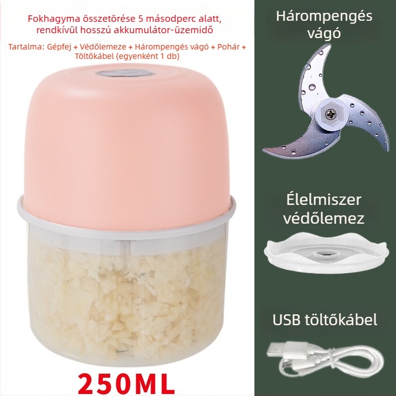 Kompakt fokhagyma prés és zúzó, kézi konyhai eszköz fokhagyma-pasztához