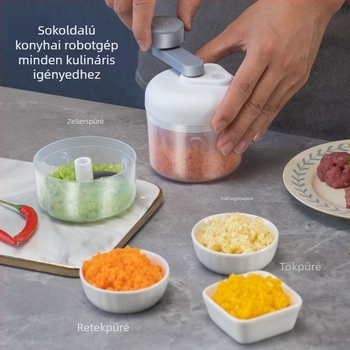 Mini hordozható kézi fokhagyma törő és hámozó készülék háromfokozatú beállítással a fokhagyma paszta készítéséhez