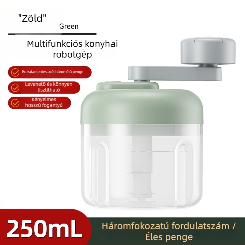 Mini hordozható kézi fokhagyma törő és hámozó készülék háromfokozatú beállítással a fokhagyma paszta készítéséhez