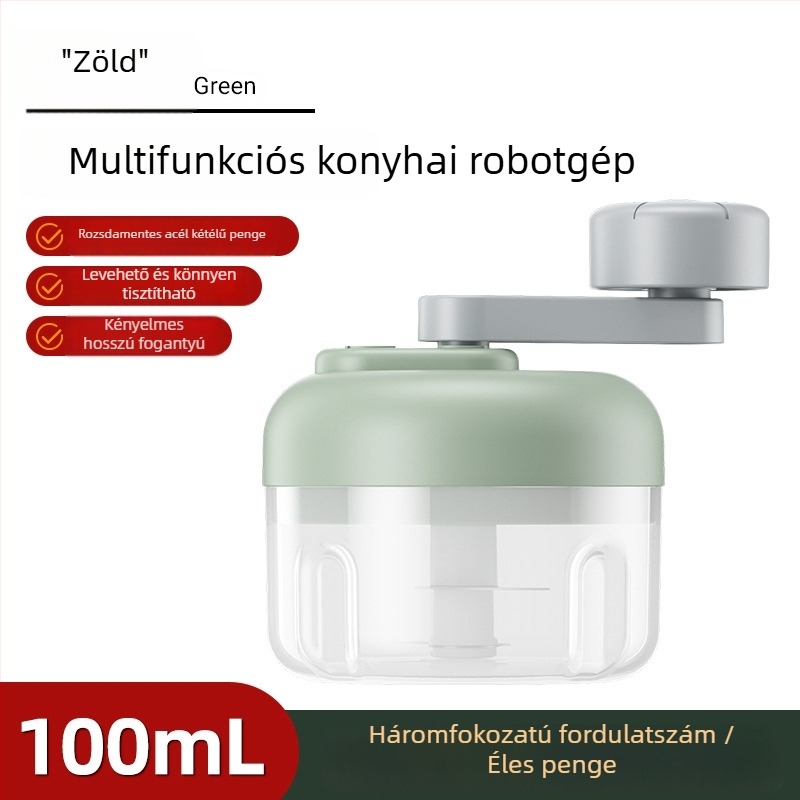 Mini hordozható kézi fokhagyma törő és hámozó készülék háromfokozatú beállítással a fokhagyma paszta készítéséhez
