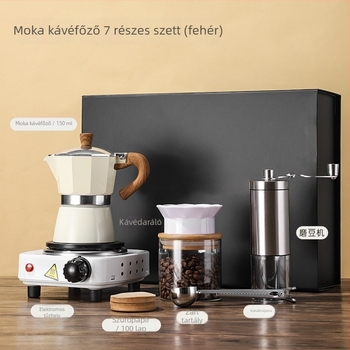 Otthoni olasz moka-pot ajándékdobozos készlet az eszpresszó elkészítéséhez és kávéeszközökhöz
