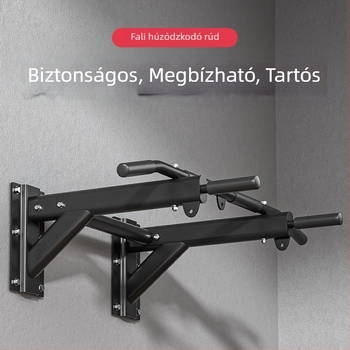 Otthoni húzókészülék falra szerelt perforált tartóval, falhoz rögzített vízszintes és párhuzamos rudak, homokzsák-tartó – fitnesz felszerelés