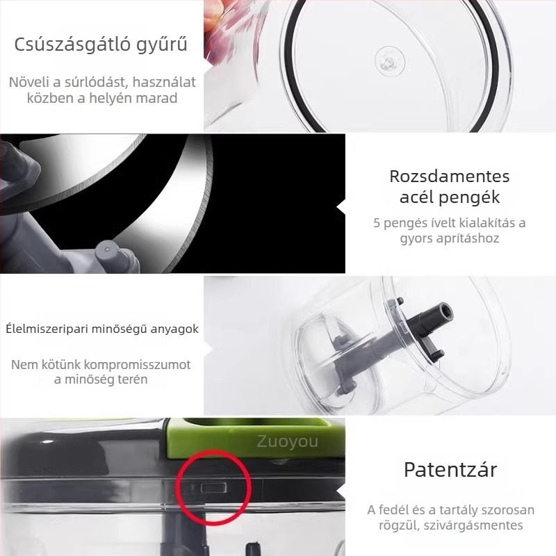 Sakyo Kézi fokhagyma prés és zúzó, kis multifunkciós készülék
