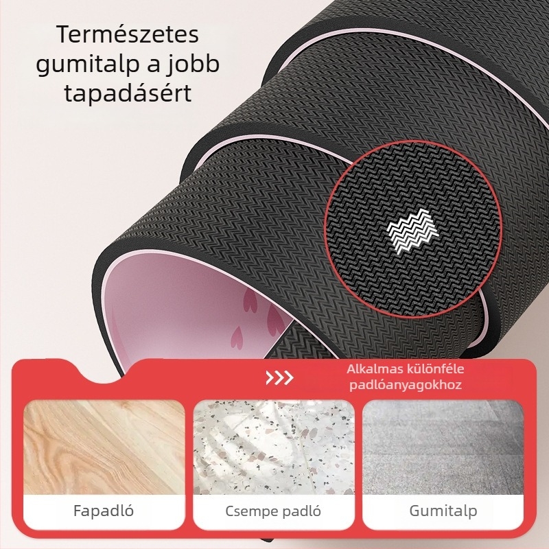 5 mm színes nyomtatású PU csúszásmentes természetes gumi jóga matrac, ideális a fitneszhez és a tánchoz, testre szabható