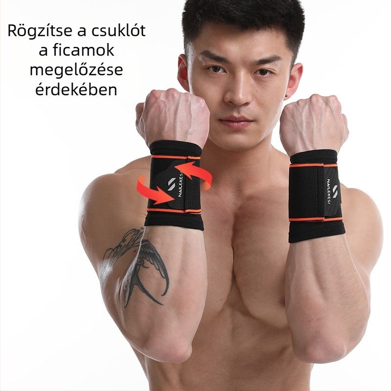 Sportos csuklóvédő bandázs, stabilizáló és kompressziós védelem edzéshez, kosárlabda és súlyemelés.