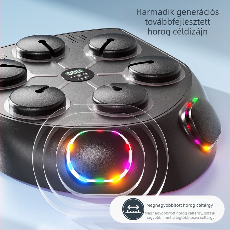 Intelligens Bluetooth boksz-edző LED-fénnyel és nyolc célponttal – otthoni fitnesz felszerelés