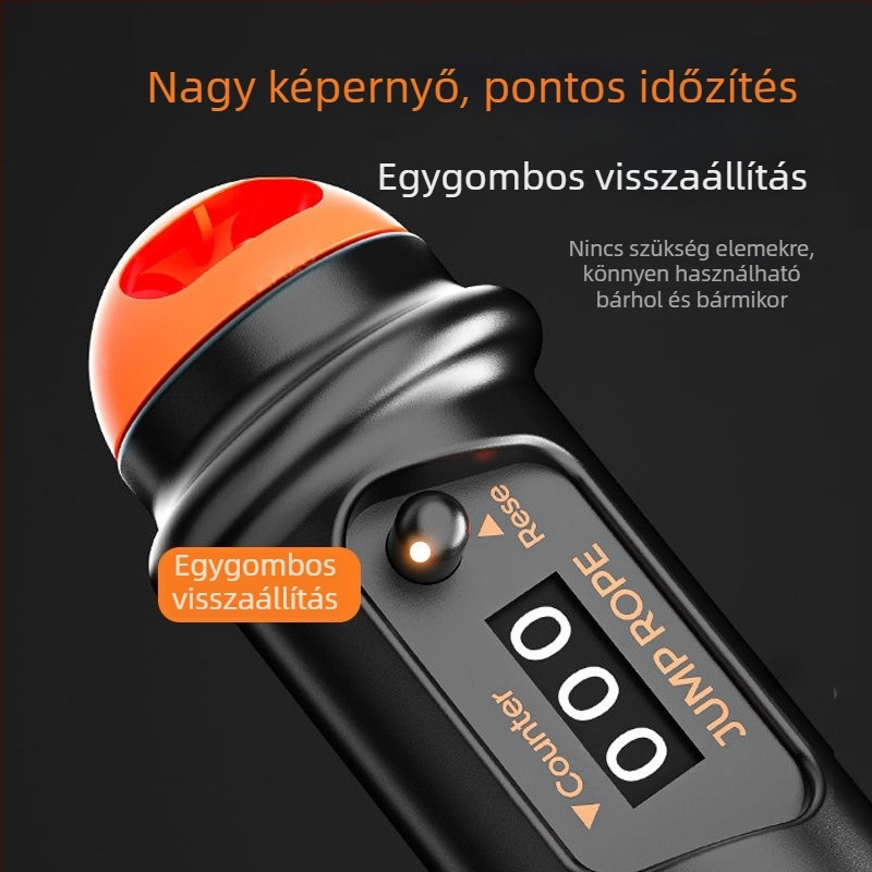 Súlyozott acéldrót ugrókötél edzésre és gyorsasági edzésre, számlálóval – felnőttek, professzionális