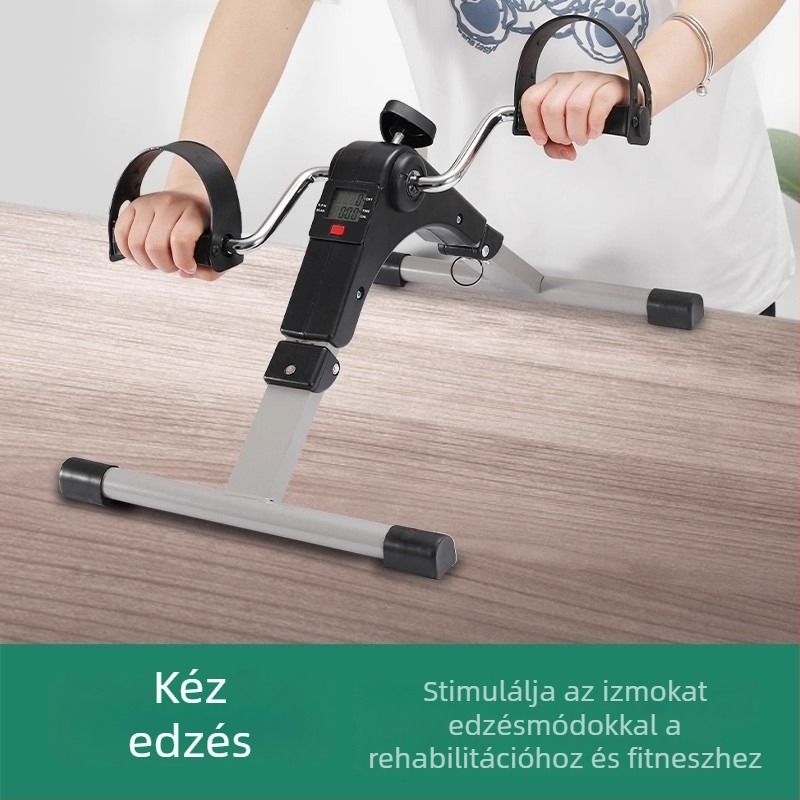 Kompakt összecsukható pedálos edző hidraulikus ellenállással felső- és alsó végtagok rehabilitációjához