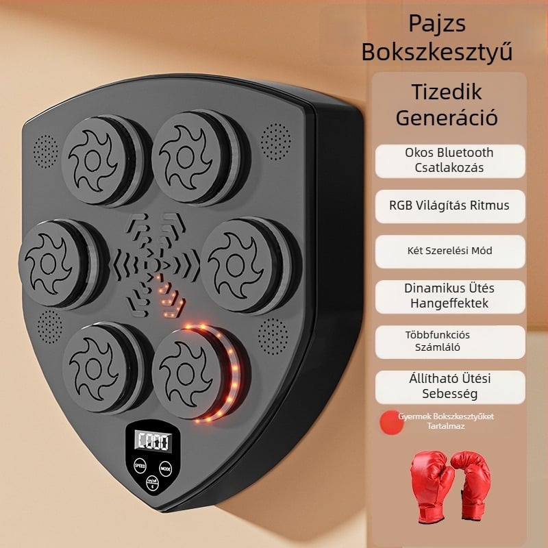 Otthoni interaktív elektronikus célfal bokszhoz és sanda edzéshez