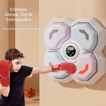 Zenés bokszgép edzéshez, falra szerelhető boksz cél felnőtteknek, ideális fitnessre és önvédelmére, születésnapra ajándék