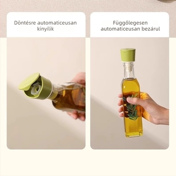 Automatikus olajöntő porvédő sapkával – konyhai használatra