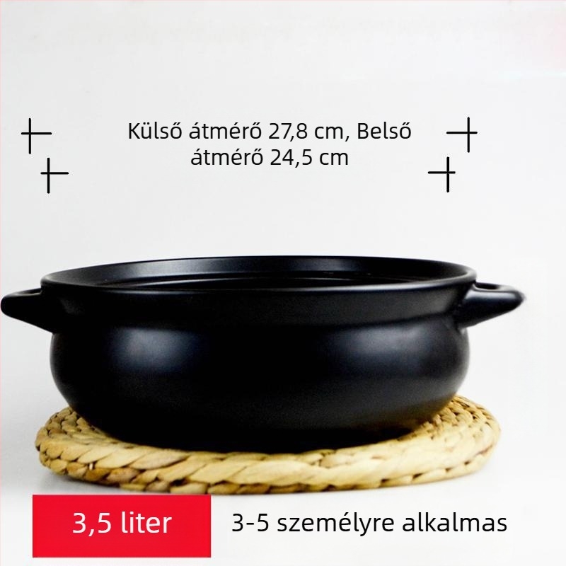Extra-nagy hőálló kerámia edény hot pot főzéséhez, otthoni használatra, sertés gyomor és csirke leves számára, gáztűzhelyhez kompatibilis