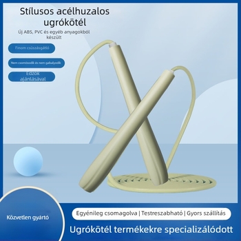 Mingchen PVC-bevonatú acélhuzalos ugrókötél, állítható, diákoknak és gyerekeknek
