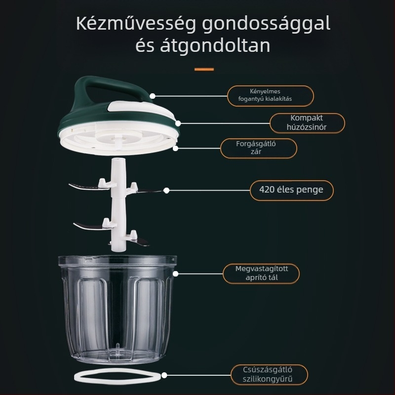Kézi fokhagyma zúzó – kompakt, hordozható konyhai eszköz