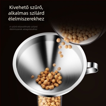 316 rozsdamentes acélból készült boröntő készlet otthoni használatra — nagy átmérő, kanál és tölcsér