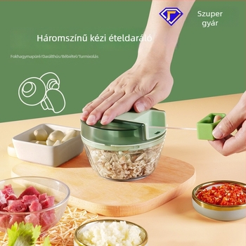Kézi fokhagyma prés és húsdaráló, burgonya- és tökpüré készítő, bébiételekhez való készülék, multifunkcionális töltés és darálás
