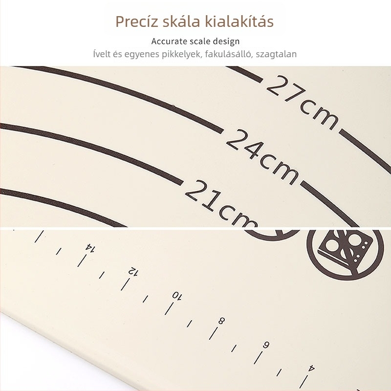 Élelmiszer-minőségű folyékony szilikon tészta matrac, vastagabb, tapadásmentes és csúszásmentes, nyújtáshoz és sütéshez.