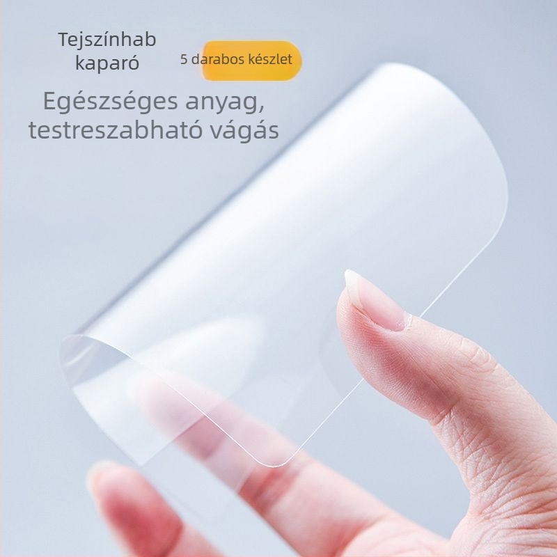 Átlátszó, puha spatula krém simításához kerek tortákon – félkör alakú műanyag díszítő készlet