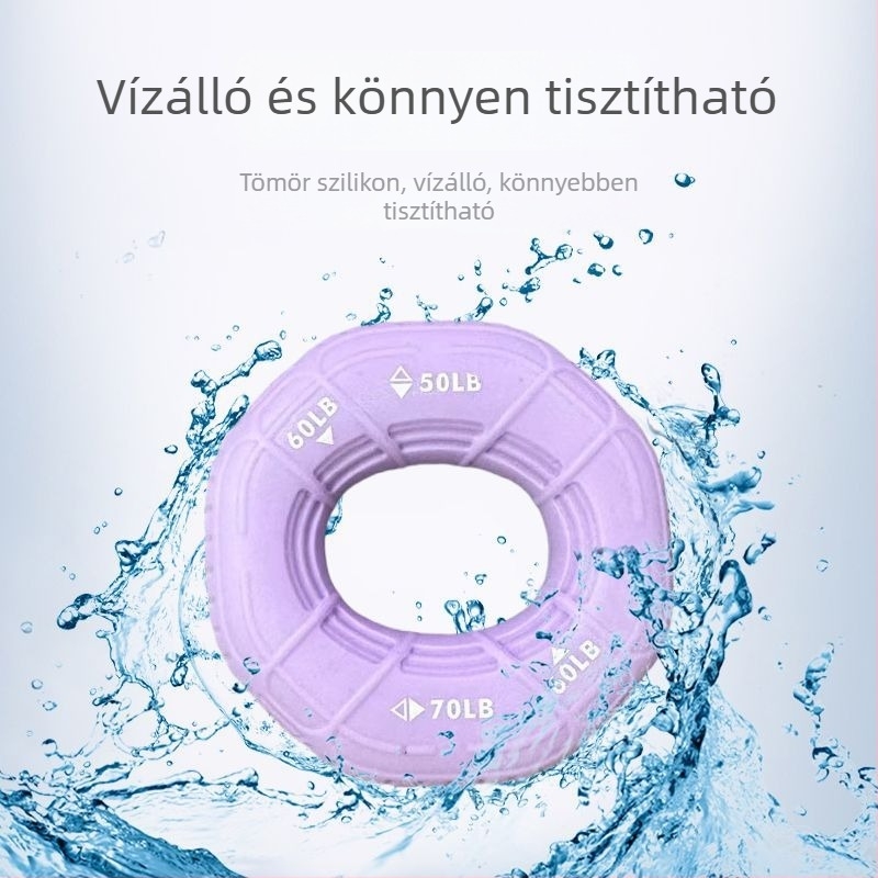Szilikon fogáserősítő három ellenállási szinttel – csukló- és ujjak edzésére, hordozható otthoni fogógyűrű