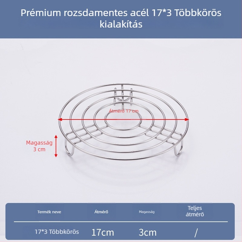 304 rozsdamentes acél háromszög alakú pároló rács, nem mágneses, háromlábú állvány, multifunkcionális pároló rács