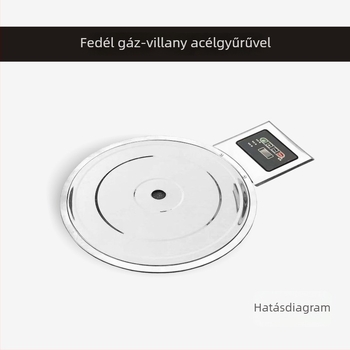 Kerek, vastag rozsdamentes acél gyűrű és fedél elektromos kerámia tűzhelyhez és indukciós tűzhelyhez