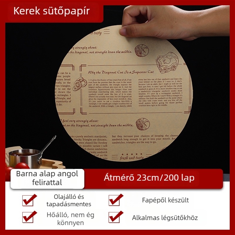 Olajfelszívó sütőpapír a légsütőhöz, élelmiszerbiztonságos sütőpapír, hőálló lemez