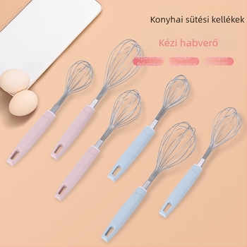 Rozsdamentes acél kézi habverő – Többfunkciós kézi mixer otthoni használatra, nagy méret, krémek és sütemények készítéséhez, konyhai eszközök