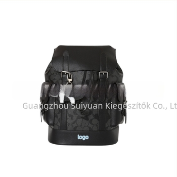 Új férfi C Brand flip-tetejű hátizsák, hegymászó hátizsák, klasszikus monogramos mintázat, 20–35 L kapacitás