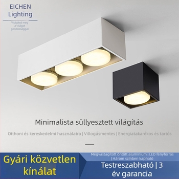 Kétfejű mennyezeti LED lámpa COB fényforrással, anti-glare downlight és falmosó funkcióval otthoni és kereskedelmi használatra