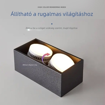 Kétfejű mennyezeti LED lámpa COB fényforrással, anti-glare downlight és falmosó funkcióval otthoni és kereskedelmi használatra