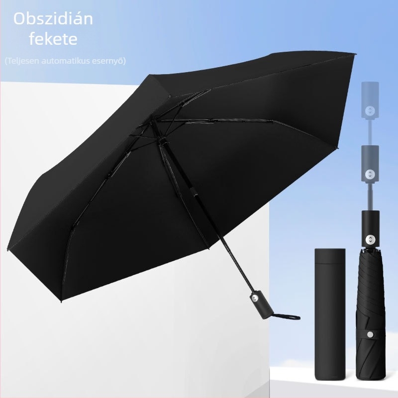 Tianju automata 3‑részes összecsukható napernyő UV védelem, vinyl szövet, ultra‑könnyű, hordozható