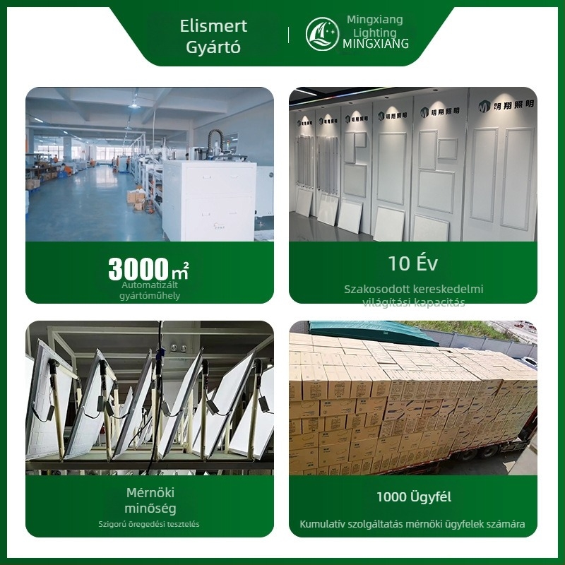 Integrált mennyezeti LED-panel 600×600, 60×60 rácspanel, ásványgyapot és gipszkarton, 595 mérnöki panel világítás