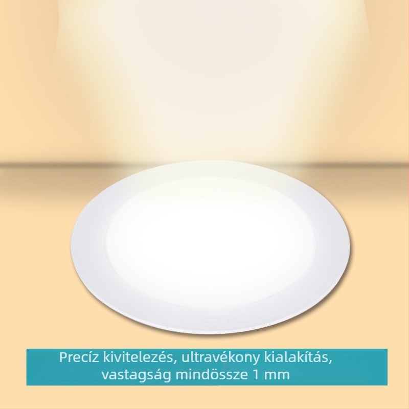 Ultra vékony LED beépíthető mennyezeti lámpa hálózatos perforációval, kör alakú vagy négyzet alakú panel, 12W/18W
