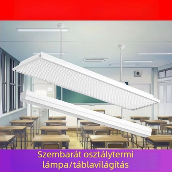 LED tantermi lineáris lámpa szemvédő, antireflexiós könyvtári világítás