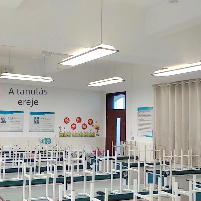 LED tantermi lineáris lámpa szemvédő, antireflexiós könyvtári világítás
