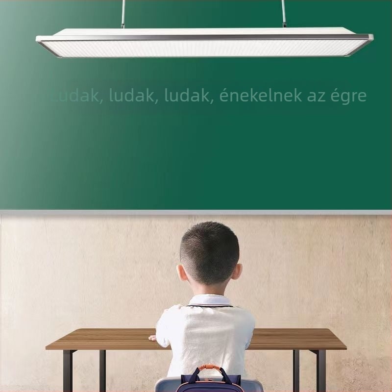 LED tantermi lineáris lámpa szemvédő, antireflexiós könyvtári világítás