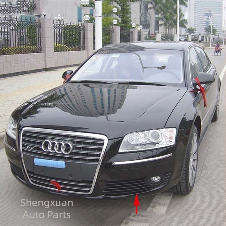 Audi A8L D3 05-07 ködlámpa keret és burkolat, első lökhárító alsó középső háló