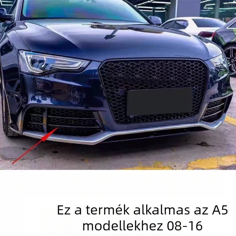 Audi RS5 ködlámpa keret és rács, 2008–2016 A5/RS5 modellhez, fényes fekete kerettel (8T0807681)