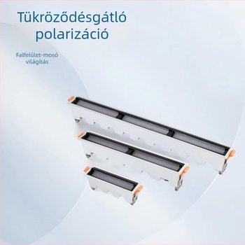 Beépített polarizált LED lineáris fény mennyezet–fal világításhoz irodák és szállodák számára, tükröződésgátló rács, fő fény nélkül